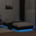 vidaXL Cadru de pat cu lumini LED, negru, 100x200 cm vidaXL Cadru de pat cu lumini LED, negru, 100x200 cm