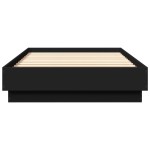 vidaXL Cadru de pat cu lumini LED, negru, 100x200 cm vidaXL Cadru de pat cu lumini LED, negru, 100x200 cm