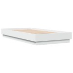 vidaXL Cadru de pat cu lumini LED, alb, 90x190 cm vidaXL Cadru de pat cu lumini LED, alb, 90x190 cm