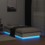 vidaXL Cadru de pat cu lumini LED, alb, 90x190 cm vidaXL Cadru de pat cu lumini LED, alb, 90x190 cm