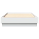 vidaXL Cadru de pat cu lumini LED, alb, 90x190 cm vidaXL Cadru de pat cu lumini LED, alb, 90x190 cm