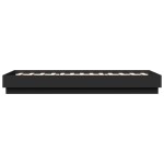 vidaXL Cadru de pat cu lumini LED, negru, 75x190 cm
