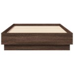 vidaXL Cadru de pat cu lumini LED, stejar maro, 75x190 cm
