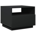 vidaXL Măsuță de cafea cu lumini LED, negru, 50x49x40 cm vidaXL Măsuță de cafea cu lumini LED, negru, 50x49x40 cm