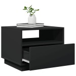 vidaXL Măsuță de cafea cu lumini LED, negru, 50x49x40 cm vidaXL Măsuță de cafea cu lumini LED, negru, 50x49x40 cm