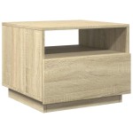vidaXL Măsuță de cafea cu lumini LED, stejar sonoma, 50x49x40 cm vidaXL Măsuță de cafea cu lumini LED, stejar sonoma, 50x49x40 cm