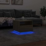 vidaXL Măsuță de cafea cu lumini LED, stejar sonoma, 50x49x40 cm vidaXL Măsuță de cafea cu lumini LED, stejar sonoma, 50x49x40 cm