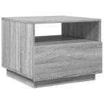 vidaXL Măsuță de cafea cu lumini LED, gri sonoma, 50x49x40 cm vidaXL Măsuță de cafea cu lumini LED, gri sonoma, 50x49x40 cm