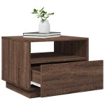 vidaXL Măsuță de cafea cu lumini LED, stejar maro, 50x49x40 cm vidaXL Măsuță de cafea cu lumini LED, stejar maro, 50x49x40 cm