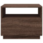vidaXL Măsuță de cafea cu lumini LED, stejar maro, 50x49x40 cm vidaXL Măsuță de cafea cu lumini LED, stejar maro, 50x49x40 cm