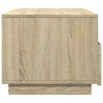 vidaXL Măsuță de cafea cu lumini LED, stejar sonoma, 90x49x40 cm