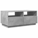 vidaXL Măsuță de cafea cu lumini LED, gri beton, 90x49x40 cm vidaXL Măsuță de cafea cu lumini LED, gri beton, 90x49x40 cm