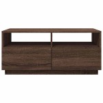 vidaXL Măsuță de cafea cu lumini LED, stejar maro, 90x49x40 cm vidaXL Măsuță de cafea cu lumini LED, stejar maro, 90x49x40 cm