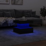 vidaXL Măsuță de cafea cu lumini LED, negru, 50x50x40 cm