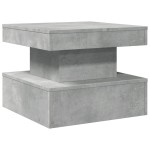 vidaXL Măsuță de cafea cu lumini LED, gri beton, 50x50x40 cm vidaXL Măsuță de cafea cu lumini LED, gri beton, 50x50x40 cm