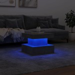 vidaXL Măsuță de cafea cu lumini LED, gri beton, 50x50x40 cm vidaXL Măsuță de cafea cu lumini LED, gri beton, 50x50x40 cm