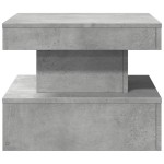 vidaXL Măsuță de cafea cu lumini LED, gri beton, 50x50x40 cm vidaXL Măsuță de cafea cu lumini LED, gri beton, 50x50x40 cm
