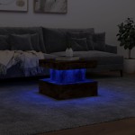vidaXL Măsuță de cafea cu lumini LED, stejar fumuriu, 50x50x40 cm vidaXL Măsuță de cafea cu lumini LED, stejar fumuriu, 50x50x40 cm
