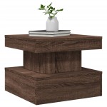 vidaXL Măsuță de cafea cu lumini LED, stejar maro, 50x50x40 cm vidaXL Măsuță de cafea cu lumini LED, stejar maro, 50x50x40 cm