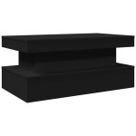 vidaXL Măsuță de cafea cu lumini LED, negru, 90x50x40 cm vidaXL Măsuță de cafea cu lumini LED, negru, 90x50x40 cm