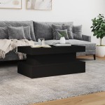 vidaXL Măsuță de cafea cu lumini LED, negru, 90x50x40 cm vidaXL Măsuță de cafea cu lumini LED, negru, 90x50x40 cm