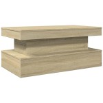 vidaXL Măsuță de cafea cu lumini LED, stejar sonoma, 90x50x40 cm vidaXL Măsuță de cafea cu lumini LED, stejar sonoma, 90x50x40 cm