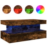 vidaXL Măsuță de cafea cu lumini LED, stejar sonoma, 90x50x40 cm vidaXL Măsuță de cafea cu lumini LED, stejar sonoma, 90x50x40 cm