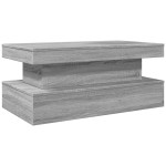 vidaXL Măsuță de cafea cu lumini LED, gri sonoma, 90x50x40 cm vidaXL Măsuță de cafea cu lumini LED, gri sonoma, 90x50x40 cm