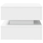 vidaXL Măsuță de cafea cu lumini LED, alb, 50x50x40 cm vidaXL Măsuță de cafea cu lumini LED, alb, 50x50x40 cm