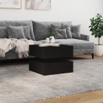 vidaXL Măsuță de cafea cu lumini LED, negru, 50x50x40 cm vidaXL Măsuță de cafea cu lumini LED, negru, 50x50x40 cm