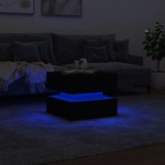 vidaXL Măsuță de cafea cu lumini LED, negru, 50x50x40 cm vidaXL Măsuță de cafea cu lumini LED, negru, 50x50x40 cm