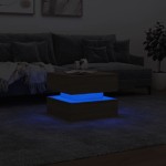 vidaXL Măsuță de cafea cu lumini LED, stejar sonoma, 50x50x40 cm vidaXL Măsuță de cafea cu lumini LED, stejar sonoma, 50x50x40 cm
