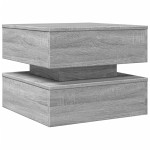 vidaXL Măsuță de cafea cu lumini LED, gri sonoma, 50x50x40 cm vidaXL Măsuță de cafea cu lumini LED, gri sonoma, 50x50x40 cm