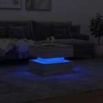 vidaXL Măsuță de cafea cu lumini LED, gri sonoma, 50x50x40 cm vidaXL Măsuță de cafea cu lumini LED, gri sonoma, 50x50x40 cm