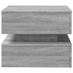 vidaXL Măsuță de cafea cu lumini LED, gri sonoma, 50x50x40 cm vidaXL Măsuță de cafea cu lumini LED, gri sonoma, 50x50x40 cm
