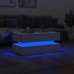 vidaXL Măsuță de cafea cu lumini LED, alb, 90x50x40 cm vidaXL Măsuță de cafea cu lumini LED, alb, 90x50x40 cm