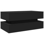 vidaXL Măsuță de cafea cu lumini LED, negru, 90x50x40 cm vidaXL Măsuță de cafea cu lumini LED, negru, 90x50x40 cm