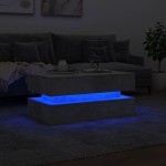 vidaXL Măsuță de cafea cu lumini LED, gri beton, 90x50x40 cm