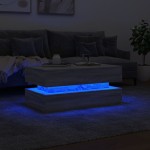 vidaXL Măsuță de cafea cu lumini LED, gri sonoma, 90x50x40 cm vidaXL Măsuță de cafea cu lumini LED, gri sonoma, 90x50x40 cm