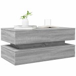 vidaXL Măsuță de cafea cu lumini LED, gri sonoma, 90x50x40 cm vidaXL Măsuță de cafea cu lumini LED, gri sonoma, 90x50x40 cm