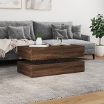vidaXL Măsuță de cafea cu lumini LED, stejar maro, 90x50x40 cm vidaXL Măsuță de cafea cu lumini LED, stejar maro, 90x50x40 cm
