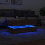 vidaXL Măsuță de cafea cu lumini LED, stejar maro, 90x50x40 cm vidaXL Măsuță de cafea cu lumini LED, stejar maro, 90x50x40 cm