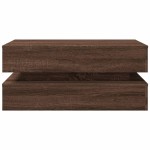 vidaXL Măsuță de cafea cu lumini LED, stejar maro, 90x50x40 cm vidaXL Măsuță de cafea cu lumini LED, stejar maro, 90x50x40 cm
