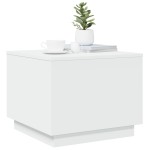 vidaXL Măsuță de cafea cu lumini LED, alb, 50x50x40 cm vidaXL Măsuță de cafea cu lumini LED, alb, 50x50x40 cm