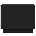 vidaXL Măsuță de cafea cu lumini LED, negru, 50x50x40 cm