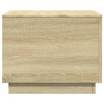 vidaXL Măsuță de cafea cu lumini LED, stejar sonoma, 50x50x40 cm vidaXL Măsuță de cafea cu lumini LED, stejar sonoma, 50x50x40 cm