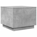 vidaXL Măsuță de cafea cu lumini LED, gri beton, 50x50x40 cm vidaXL Măsuță de cafea cu lumini LED, gri beton, 50x50x40 cm