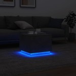 vidaXL Măsuță de cafea cu lumini LED, gri beton, 50x50x40 cm vidaXL Măsuță de cafea cu lumini LED, gri beton, 50x50x40 cm