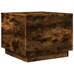 vidaXL Măsuță de cafea cu lumini LED, stejar fumuriu, 50x50x40 cm vidaXL Măsuță de cafea cu lumini LED, stejar fumuriu, 50x50x40 cm