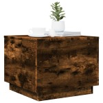 vidaXL Măsuță de cafea cu lumini LED, stejar fumuriu, 50x50x40 cm vidaXL Măsuță de cafea cu lumini LED, stejar fumuriu, 50x50x40 cm